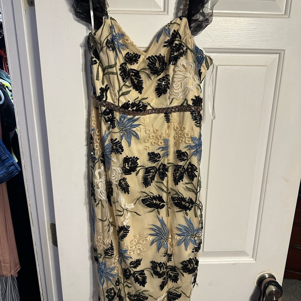 Lulus blue beaded dress